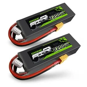 OVONIC 3S Lipo Battery 25C 2200mAh 11.1V with XT60 Connector RC Car Battery Adapters for Airplane Helicopter Quadcopter Truck Boat 2 Packs