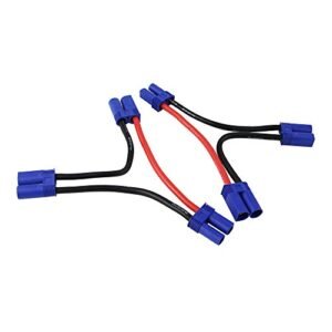 OliYin 2pcs EC5 2 Male to 1 Female Series Cable 3.93 Inch 12awg Connector Adapter Pack of 2
