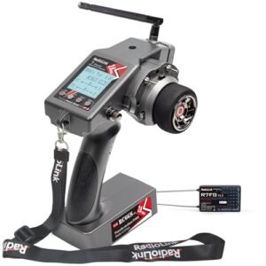 Radiolink RC6GS V3 7 Channels RC Transmitter with Waterproof Gyro Receiver R7FG for RC Boat Storage and More