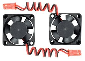 Apex RC Products 30x30x10mm Ball Bearing Motor ESC Cooling Fan 2 Pack with Apex RC Lights Compatibility