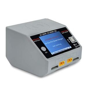 HOBBYMATE D6 Duo Pro RC Battery Charger Dual Ports for 160 RC Battery Meaning Lipo Nimh Nicd Pb LiFe LiIon Support AC DC Input Gray
