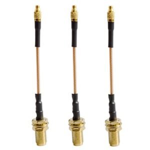 AKK MX05 3PCS MMCX to RP SMA Female 5.8GHz FPV Antenna Connector for RC to AH Enthusiasts