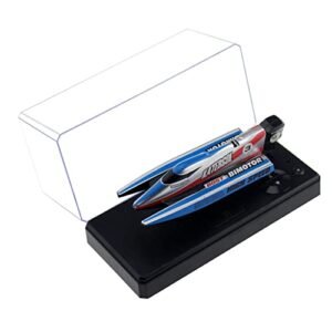 Tipmant CIS-3313MB Kids Mini RC Boat Radio Remote Control Speedboat Speed F1 Racing Boat Water Toy (2.4G, No Antenna Required) - Blue, Small