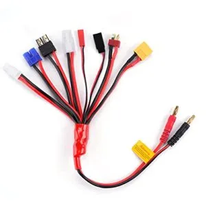 RC Adapter 8 in 1 Octopus Convert Cable with 4.0mm Banana Plug for TRX T Plug Futaba Tamiya Mini XT60 EC3 JST