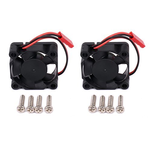 HobbyCrawler Universal 30mm Motor Cooling Fan Heatsink 5V 7V with JST Plug for Outboard RC Boat Motor and 1 10 Scale RC Cars