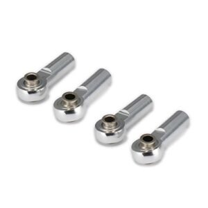 HobbyCrawler 4Pcs Ball Head Holder M4 Link Rod End Joint for Gravel Hound RC Car 4mm Thread 3mm Hole 25mm Length Silver