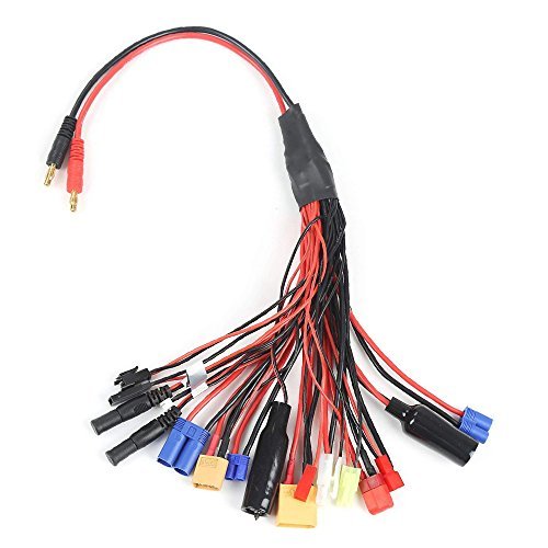 Padarsey 20 in 1 RC Lipo Battery Charger Adapter with Multi Plug Squid Charger for Banana Hobbies RC Enthusiasts