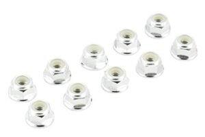 Apex RC Products 4mm Serrated Aluminum Nylon Wheel Nuts Set 6 Colors Perfect for RC Wheel Pants