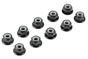 Apex RC Products 4mm Serrated Aluminum Nylon Wheel Nuts Set with RC Wheel Decals 6 Colors Available
