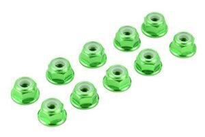 Apex RC Products 6 Vibrant Colors 4mm Serrated Aluminum Nylon Wheel Nuts Set for RC 6 Wheel Rock Crawler
