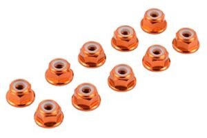 Apex RC Products 4mm Serrated Aluminum Nylon Wheel Nuts Set for Optimal RC Wheel Balancing 6 Colors Available