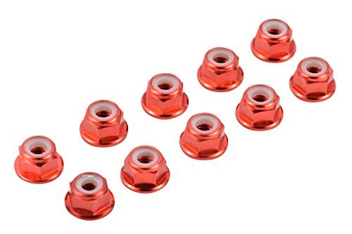 Apex RC Products 4mm Serrated Aluminum Nylon Wheel Nuts Set for RC Wheel Chair 6 Colors Available