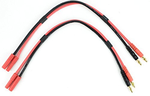 Apex RC Products HXT Plug 4mm Banana Battery Charge Lead 2 Pack Essential for Your RC Oil Recipe
