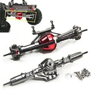 AXIAL SCX10 Honcho Aluminum Front Rear Axle Set for 1/10 RC Rock Crawler Perfect for RC Battleships Battles
