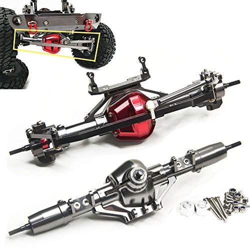 AXIAL SCX10 Honcho Aluminum Front Rear Axle Set for 1/10 RC Rock Crawler Perfect for RC Battleships Battles