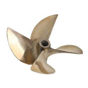 Mxfans 4 Leaves Dia 67mm P1 7 RC Boat Aluminum Alloy Propeller with 1 4 Inch Shaft for Cigarette RC Boat