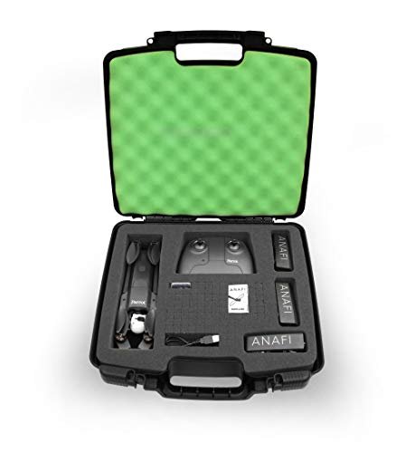 CASEMATIX Parrot Anafi 4k HDR Drone Case with Custom Foam Compartments for Skycontroller 3 Batteries Propellers and Accessories