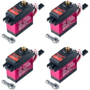 DS3218 High Torque Metal Gear Digital Servo 20kg 270 Degree Rotation Water Resistant for MCD RC Cars Pack of 4