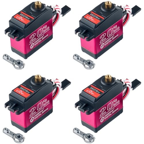 DS3218 High Torque Metal Gear Digital Servo 20kg 270 Degree Rotation Water Resistant for MCD RC Cars Pack of 4