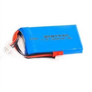 HHZ 7.4V 2000mAh 8C Rechargeable 2S Lipo Battery for Spektrum DX6E DX6 Transmitter Remote Controller