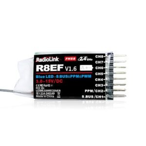 Radiolink R8EF 8 Channel 2.4GHz SBUS PPM PWM RC Airplane Control Systems Receiver for Long Range Drones and Helicopters