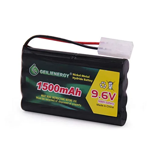 QBLPOWER 9.6V 1500mAh RC Car NiCd Battery Pack with Tamiya Plug for Robots and Boats 1Pack