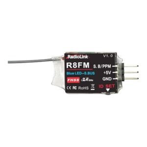 Radiolink R8FM 8 Channels 2.4GHz Micro RC Receiver with SBUS PPM Output for Mini FPV Racing Drones and RC Aircraft Brakes