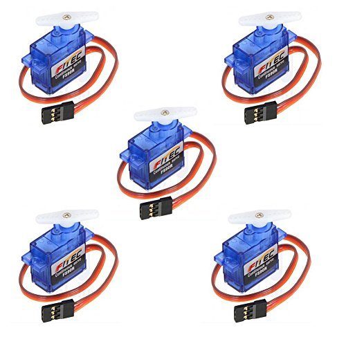 FEETECH FS90R 360 Degree Continuous Rotation Servo 5 Pack Ideal for RC Airplane Simulator for Mac Robotic Helicopter and Boat Projects