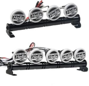 Benedict Harry Metal Roof LED Light Bar 4 LEDs for SCX10 D90 TRX4 1/10 RC Crawler Truck Best RC Crawler Truck Accessory