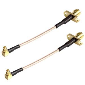 AKK MX06 2pcs 5G8 90 Degree MMCX to SMA Pigtail FPV Antenna Connector for Phoenix RC FPV
