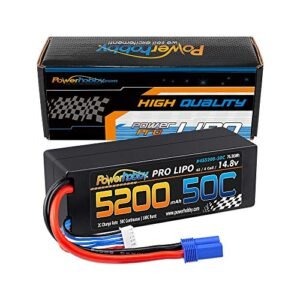 Powerhobby 4S 14.8V 5200mAh 50C Lipo Battery Hard Case with EC5 Plug