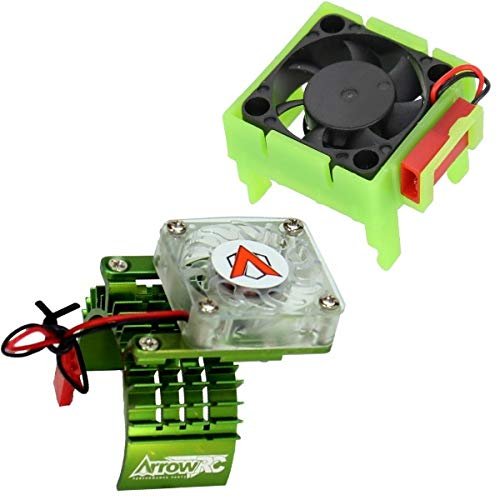 Powerhobby RC Brushless Motor Combo 1/8 Cooling Fan and Heatsink for Traxxas Velineon VXL 3S ESC Fits Slash Stampede 2WD Rustler Bandit