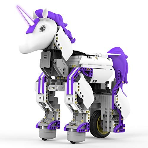 UBTECH Mythical Series Unicornbot Kit App Enabled RC Truck Building and Coding STEM Learning Kit Purple