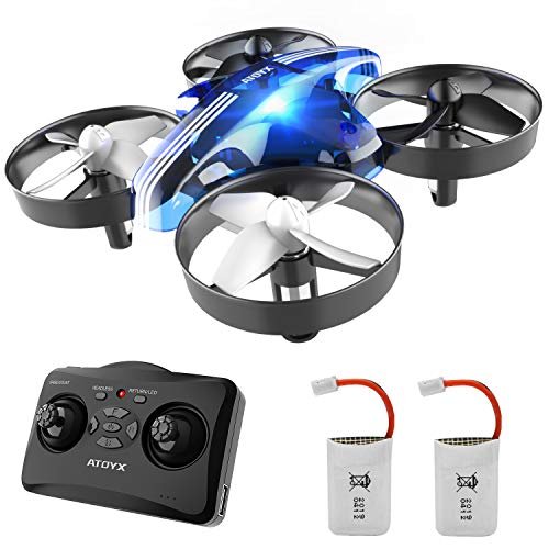 ATOYX Mini Nitro RC Helicopter for Kids and Beginners with Auto Hovering Headless Mode and Remote Control Blue