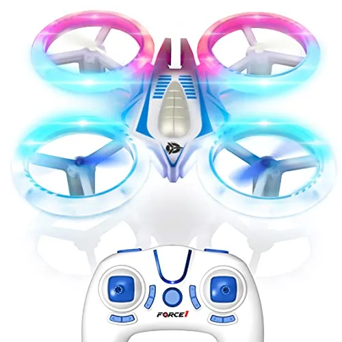 Force1 UFO 4000 RC Mini Quadcopter LED Remote Control Drone for Kids with 360 Flips and 2 Speed Modes