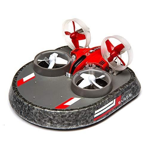 Blade Inductrix Switch RC Micro Drone RTF 3 in 1 Switchable Mini Drone Hovercraft Watercraft with LED Lights 2.4GHz Transmitter Battery and USB Charger BLH9800 Red