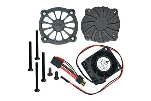 GPM Racing 1 87 Scale RC Parts Aluminum Motor Heatsink With Cooling Fan For Traxxas Unlimited Desert Racer 4X4 85076 4