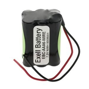 Exell 7.2V 800mAh NIMH Battery with Wire Leads for RC Jet Turbine Plans and 1 18 RC Car Racing HPI RS4 Micro Cars