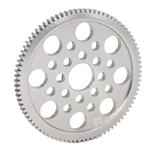 JFtech 7075 Aluminium Metal 48P Spur Gear 85T Upgrade for 3Racing Sakura D3 CS S XI XIS RC 1/10 Drift Car Compatible with Jetko RC Tires