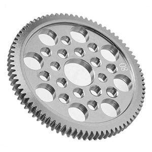 JFtech 7075 Metal 48P Spur Gear 80T Upgrade for S14 RC Drift Car Body and Sakura D3 CS S XI XIS 1/10 On Road Cars