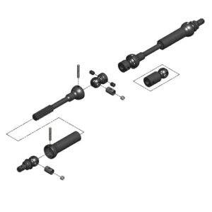 MIP Center Drive Kit 95mm to 130mm with 5mm Hubs MIP18180 Electric Car Truck Option Parts