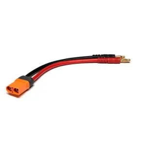Spektrum SPMXCA504 IC5 Device 4mm Male Bullets Adapter with 6 Inch 10 AWG Wires for Brio 10 RC Plane