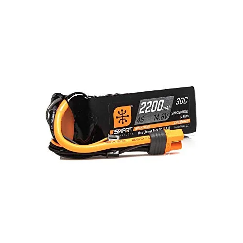 Spektrum Smart A123 RC Battery 2200mAh 4S 14.8V 30C with IC3 Connector SPMX22004S30