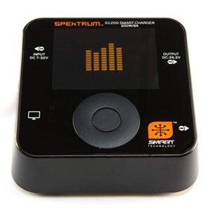 Spektrum Smart S1200 200W DC Charger with IC3 Connector 2.4 Inch Color LED Display Black