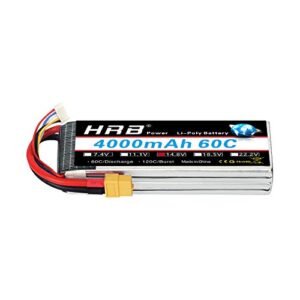 HRB 4S Lipo Battery XT60 4000mAh 60C 14.8V RC Lipo Battery for RC Turbine Jet Boat Car Truck Multirotor Helicopter Quadcopter Airplane