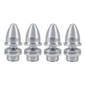 RuiLing 4pcs Aluminum RC Airplane Wheels 3.17mm M5 Propeller Adaptor Bullet Spinner for 3.17mm Shaft Motor