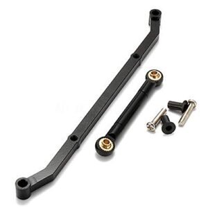 Axial SCX10 1 Set Aluminum Steering Link Arm Tie Rod for 1.0 RC Wheels Black