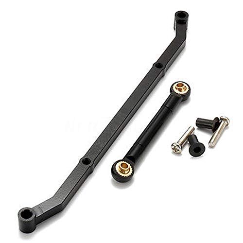 Axial SCX10 1 Set Aluminum Steering Link Arm Tie Rod for 1.0 RC Wheels Black