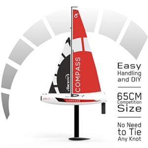 VOLANTEXRC Nitro RC Boat RTR 650mm 2.4Ghz 2 Channel Ready to Run RG65 Class Competition Sailboat for Beginners and Adults