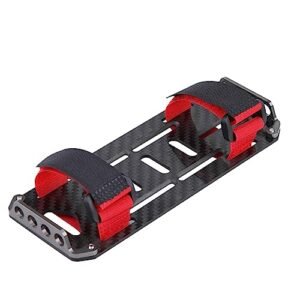 Carbon Fiber RC Car Battery Mounting Plate for 1/10 Hsp Redcat Axial scx10 D90 HPI Models with Straps and Screws